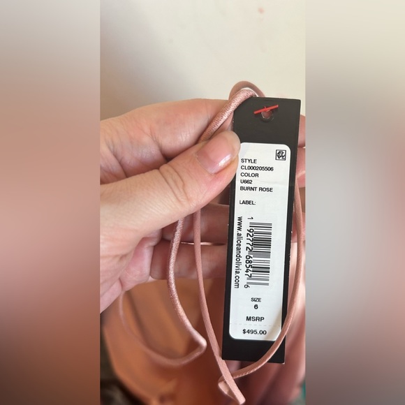 NWT Alice + Olivia Julietta Slip Dress in Burnt Rose - Picture 6 of 9